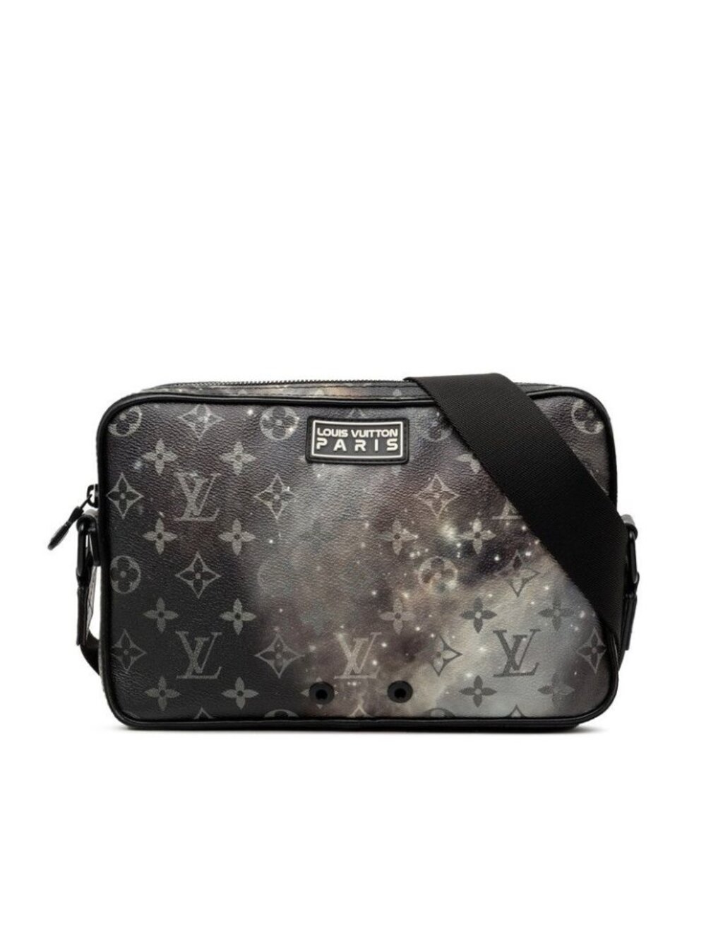Louis Vuitton Monogram Galaxy Alpha Messenger Crossbody Shoulder Bag Black Gray